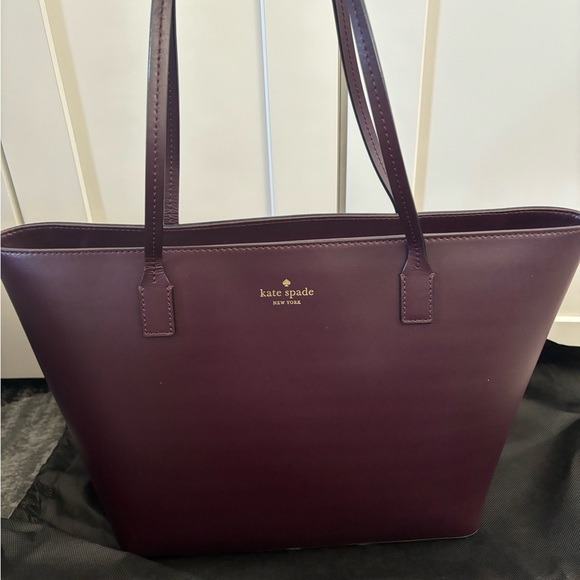 Kate Spade Leather Tote & Wristlet Set - Burgundy/wine - Picture 2 of 9